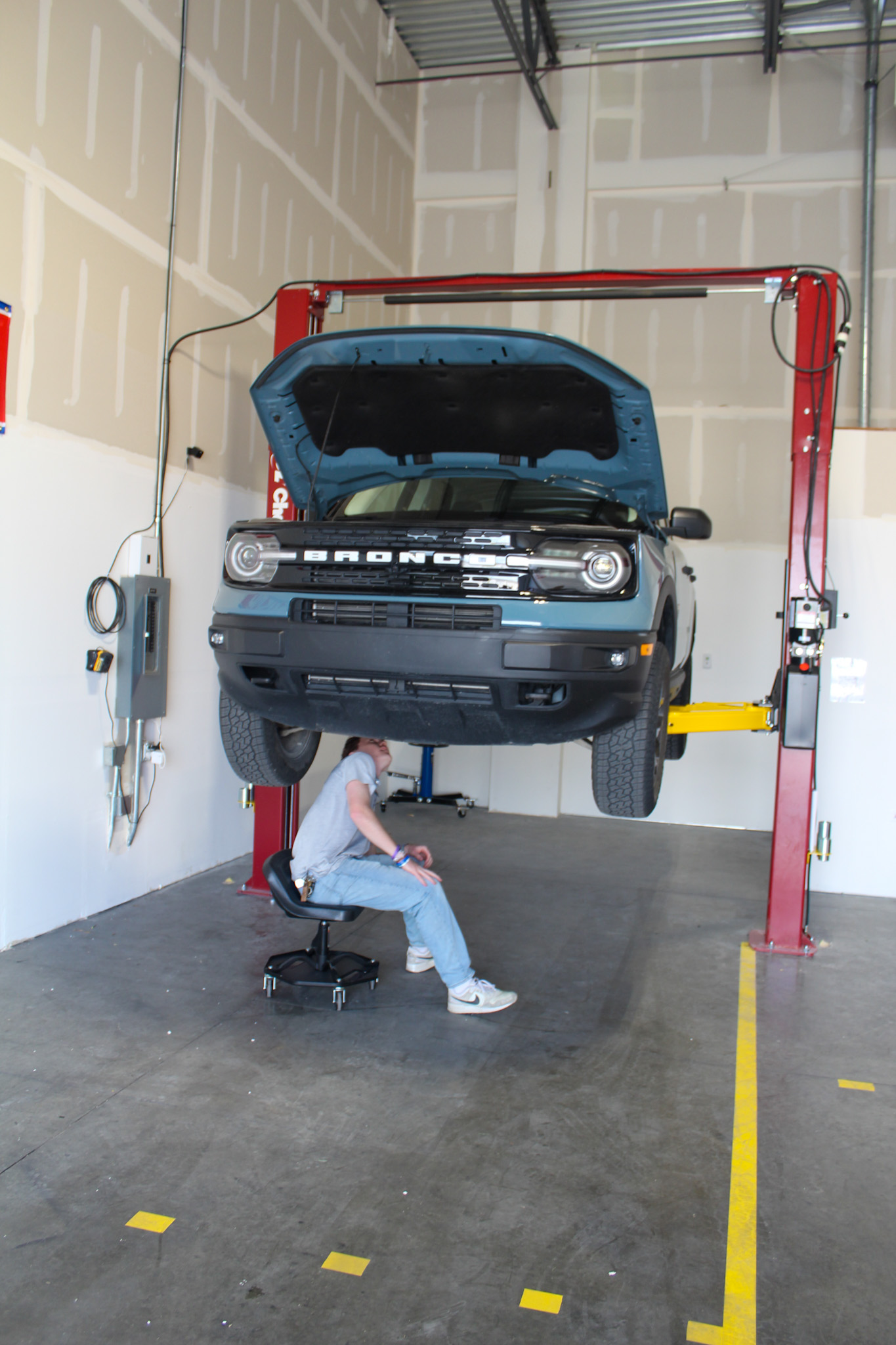 Car on lift